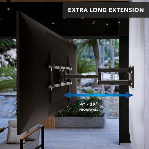 Mount-It! The Beast Outdoor TV Wall Mount, Weatherproof 275 lb Capacity Heavy Duty TV Wall Mount with Long Extension Arms in Saudi Arabia
