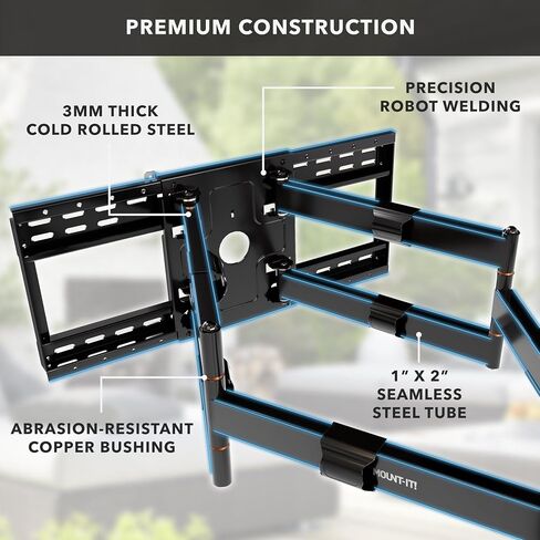 Mount-It! The Beast Outdoor TV Wall Mount, Weatherproof 275 lb Capacity Heavy Duty TV Wall Mount with Long Extension Arms in Saudi Arabia