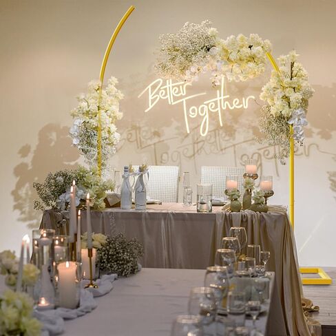 GT GETCO TECH Wedding Arches Set, Gold Metal Arch Backdrop Stand for Ceremony & Parties (8Ft & 6.8Ft) in Saudi Arabia