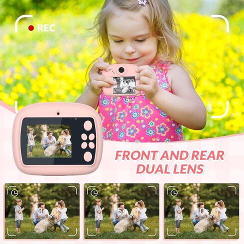Mafiti Kids Camera Instant Print, Kids Camera Toy with 48MP Photo 1080P Video 32GB Card, Christmas Birthday Gift for 3-12 Year Old Girls Boys(Purple) in Kuwait
