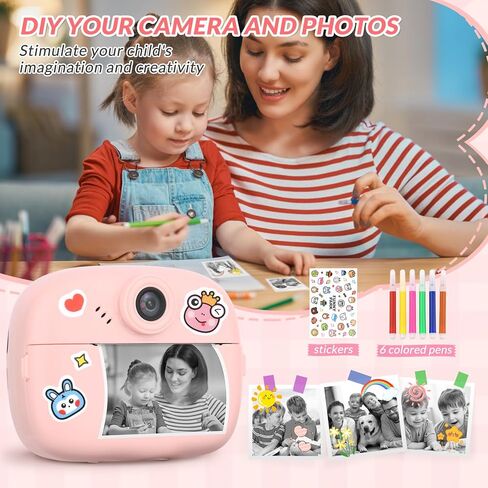 Mafiti Kids Camera Instant Print, Kids Camera Toy with 48MP Photo 1080P Video 32GB Card, Christmas Birthday Gift for 3-12 Year Old Girls Boys(Purple) in Kuwait