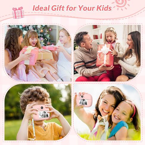Mafiti Kids Camera Instant Print, Kids Camera Toy with 48MP Photo 1080P Video 32GB Card, Christmas Birthday Gift for 3-12 Year Old Girls Boys(Purple) in Kuwait