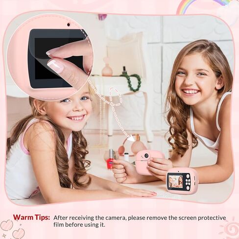 Mafiti Kids Camera Instant Print, Kids Camera Toy with 48MP Photo 1080P Video 32GB Card, Christmas Birthday Gift for 3-12 Year Old Girls Boys(Purple) in Kuwait