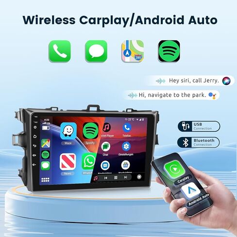 ستيريو سيارة Android لـ Honda CRV 2007-2011 مع Carplay/Android Auto مع WiFi GPS Mavigation ، 9 بوصة شاشة Bluetooth Car Radio Support USB FM/RDS. in Kuwait