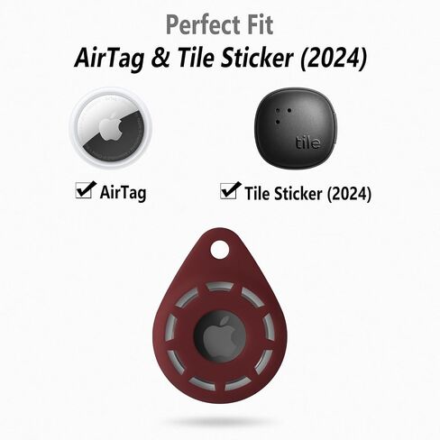 Geiomoo Silicone Case for Tile Sticker (2024) and Air Tag Tracker, Soft Flexible Scratch Resistant Protective Cover with Carabiner (Black) in Saudi Arabia