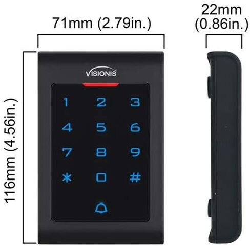 Visionis FPC-8077 2 Door Professional Access Control Electric Lock Inswinging Door 600lbs TCP/IP Wiegand Controller Box, Indoor Only Keypad/Reader, Software, 100,000 User, Wireless Receiver, PIR Kit in Saudi Arabia