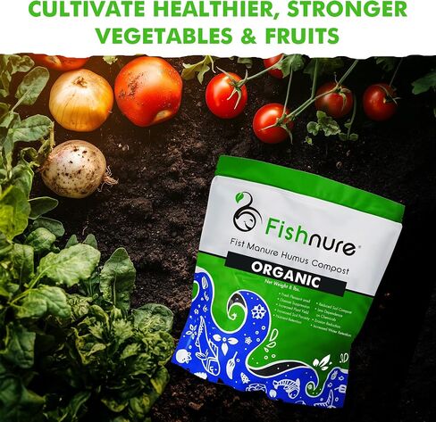 Fishnure - Humus Fish Compost Fertilizer for Indoor Plants, Outdoor Houseplant Fertilizer, Plant Food for Houseplants, Gardener Gifts, 1 lb Convenience Pack for 3-Gallon Pot in Saudi Arabia