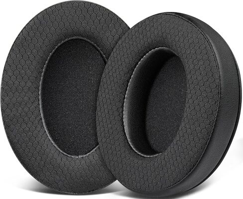 SOULWIT Mesh Fabric Replacement Earpads Cushions for HyperX Cloud Headset - Black in Kuwait