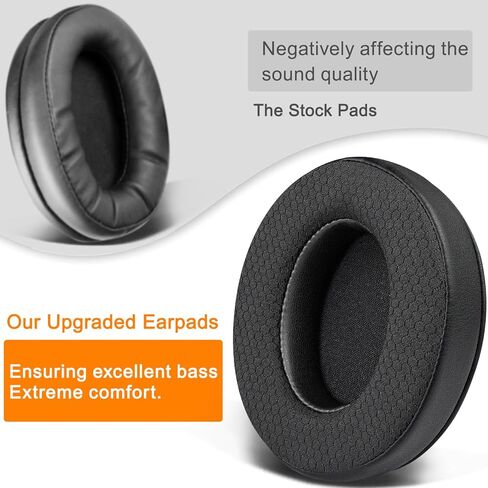 SOULWIT Mesh Fabric Replacement Earpads Cushions for HyperX Cloud Headset - Black in Kuwait