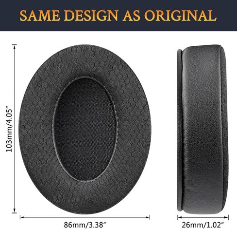 SOULWIT Mesh Fabric Replacement Earpads Cushions for HyperX Cloud Headset - Black in Kuwait