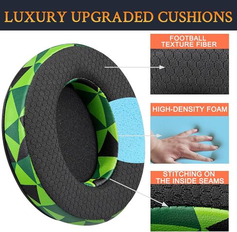 SOULWIT Mesh Fabric Replacement Earpads Cushions for HyperX Cloud Headset - Black in Kuwait