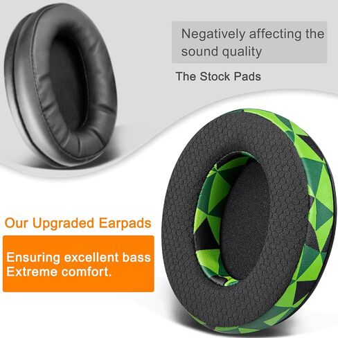 SOULWIT Mesh Fabric Replacement Earpads Cushions for HyperX Cloud Headset - Black in Kuwait