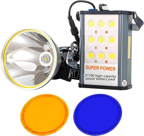 أضواء الصيد الراكون عالية الطاقة، كشافات LED للتعدين بمستشعر الحركة للصيادين، مصباح أمامي فائق السطوع عالي اللومن قابل لإعادة الشحن، شعلة كشاف للرأس مقاومة للماء للتخييم والصيد in Kuwait