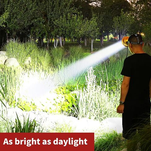 أضواء الصيد الراكون عالية الطاقة، كشافات LED للتعدين بمستشعر الحركة للصيادين، مصباح أمامي فائق السطوع عالي اللومن قابل لإعادة الشحن، شعلة كشاف للرأس مقاومة للماء للتخييم والصيد in Kuwait