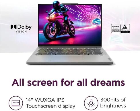 Lenovo Yoga 7 2-in-1 14" 2K Touchscreen Laptop, AMD Ryzen 7 8840HS(Up to 5.1GHz), 16GB LPDDR5x RAM, 1TB PCIe SSD, Fingerprint Reader, Backlit KB, USB-4, Camera, WiFi 6E, Win 11 Pro, w/BWE Accessories in Saudi Arabia