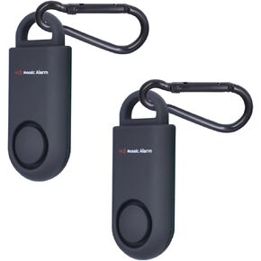 2 Pack 130db Personal Safety Alarm for Women. User-Replaceable Battery Loud Sound Keychain Alerts with Carabiner. Emergency SOS Self-Defense Siren for Girls, School Kids, Night Runner, Hiking. Purple