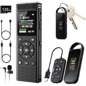 136GB Digital Voice Recorder + 64GB Portable Mini Audio Recorder