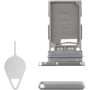 for Samsung Galaxy S23 Ultra Sim Card Tray Replacement (Single SIM Version) Cream Card Tray Slot Holder Bracket Adapter with Needle Ejector for S23 Ultra SM-S918U SM-S918U1