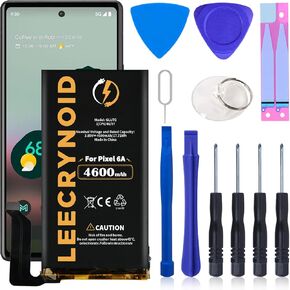 for Google Pixel 6a Battery,[2025 Upgraded] High Capacity 4600mAh Replacement Battery,Compatible with Google Pixel 6a 6.1'' Model GX7AS, GB62Z, G1AZG with Repair Tool Kits
