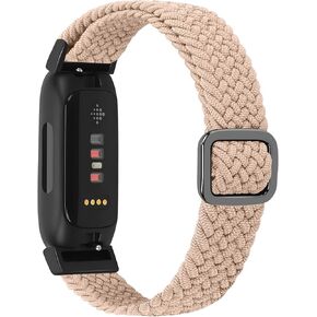 Tiptops Braided Nylon Bands Compatible with Fitbit Inspire 3/Inspire 2/Inspire/Inspire HR/Ace 2/Ace 3, Adjustable Loop Stretchy Straps Replacement Wristbands for Fitbit Inspire Women Men