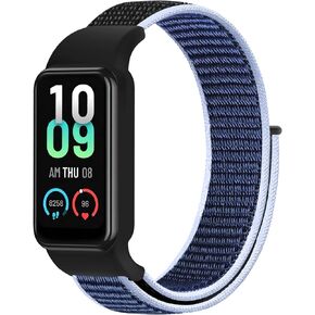 Solo Loop Nylon Bands For Amazfit Band 7, Breathable Sport Wirstband Adjustable Replacement Strap For Amazfit Band 7 Women Men