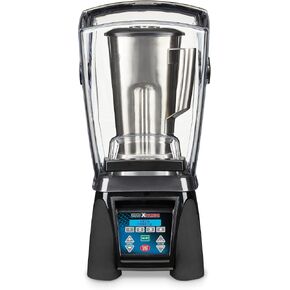 Waring Commercial MX1500XTX 3.5 HP Blender with 4 recipe programable LCD Display, Noise Reducing Sound Enclosure and 64 oz BPA Free Copolyster Container, 120V, 5-15 Phase Plug