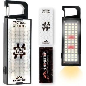 Rechargeable Keychain Flashlight, Tactical EDC Flashlight, Multi-Use Survival LED Light with Carabiner Clip, Compact Pocket Camping Magnetic Warning Ligh for Emergency, Cycling, Replaceable DIY Card