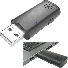 ميكروفون USB للكمبيوتر الشخصي/الكمبيوتر المحمول/سطح المكتب-حساسية عالية ، التوصيل والتشغيل ، إلغاء الضوضاء ، ميكروفون ميني اللاسلكي المحمول للفيديو والعمل والدراسة (زر كتم)