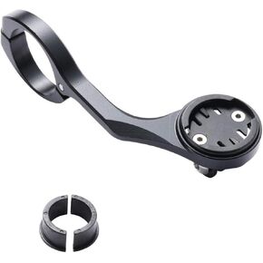 Bike Mount, Out Front Aluminum Bicycle Computer Mount for Garmin Edge 200,500,510,800,810,1000 GPS, Black