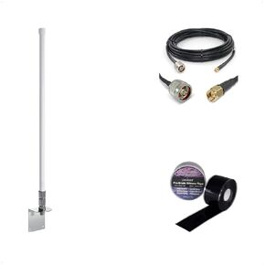 Proxicast 10 dBi 4G, 5G Omni Antenna + 25 ft SMA/N Coax Cable + Free Silicone Tape (ANT-127-002-BDL-25)