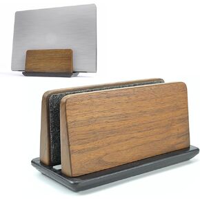 Laptop Holder for Desk, Natural Wood Adjustable Laptop Vertical Stand for Desk, Space-Saving MacBook Stand Vertical with Non-Slip Base for Office, Gaming & Workspaces (1 Slot)