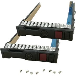 BestParts 2-Pack New 2.5" SFF SAS NVMe SSD HDD Tray Caddy Compatible with HPE DL360 DL380 G10 Server 727695-001 w/Screws