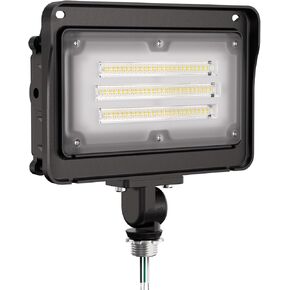 CINOTON 30W Dusk to Dawn LED Flood Light Outdoor, 4200LM IP65 Waterproof Security Wall Lighting Fixture with 180°Knuckle for Barn Yard Factory 5000K Daylight AC100-277V 1 Pack