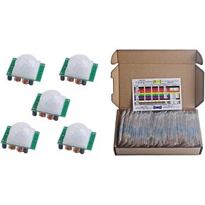 Bundle of HC-SR501 PIR Motion Sensor + 1/4W Metal Film Resistors Assortment Kit