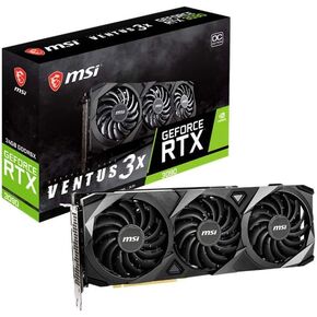 MSI Gaming GeForce RTX 3090 24GB GDRR6X 384-Bit HDMI/DP Nvlink Torx Fan 3 Ampere Architecture OC Graphics Card (RTX 3090 VENTUS 3X 24G OC) (Renewed)