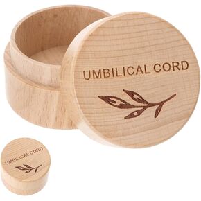 Wooden Umbilical Cord Keepsake Box Engraved Baby Memory Box for Umbilical Cord Storage Easy Open First Haircut Keepsake and Round Tooth Box Durable Baby Keepsake Gift for Newborn Baby Shower Pregnancy in Kuwait