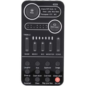 Live Sound Card, USB External Karaoke Mixer with Sound Effects for Live Broadcast, K Songs, Recording, Voice Chatting (K9)