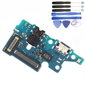 Galaxy A71 USB شحن منفذ Flex Cable Replace Cable Type C Charger Dock Board Flex Cable Compatible مع أداة إصلاح Samsung A715F +