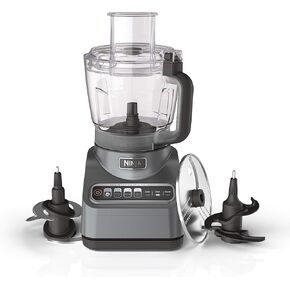 Ninja Professional Plus Food Processor 1000-Peak-Watts with Auto-iQ Preset Programs Chop Puree Dough Slice Shred with a 9-Cup Capacity and a Silver Stainless Finish (BN601C) - Canadian Version