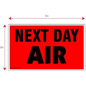 Kenco 3" X 5" Next Day Air Fluorescent Shipping Label Stickers for Shipping and Packing - 500 Adhesive Labels Per Roll