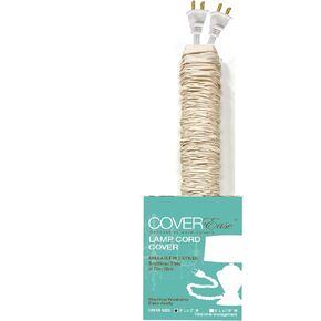 Dk Brown COVEREase Cord Cover 9 ft Faux Silk Fabric Lamp Cord Cover - Cable Sleeve, Wire Cover, Cord Hider for Cable Management for Electrical Lighting Fixtures (Dk Chocolate 1 Pack)