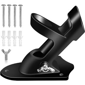 Flag Pole Holder Brackets, BONWIN 1" Flag Pole Mounting Bracket with Hardwares for House Wall Mount, 1" Inner Diameter, Two Positions & Aluminium Alloy, Rust Free Coated (White - 1 Pack) in Kuwait