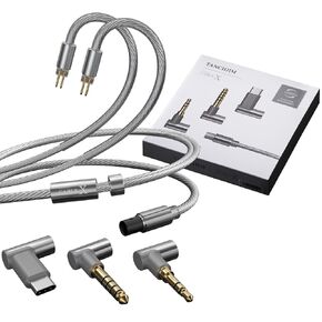 TANCHJIM Cable X Silver-Copper Alloy Upgrade Cable APP Control Headphone Extension Cords with 3.5mm 4.4mm Type-C