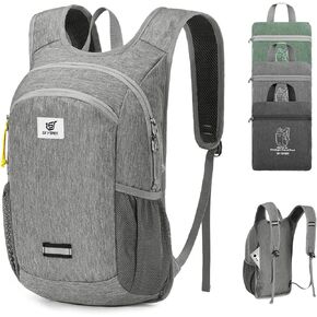 SKYSPER 10L Hiking Backpack, Foldable & Packable Lightweight Daypack for Travel, Collapsible Small Compact Hiking Backpack for Women & Men, Black