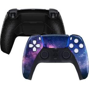 eXtremeRate Nebula Galaxy Faceplate Touchpad & Textured Black Programable Rise Remap Kit Compatible with ps5 Controller BDM-010 BDM-020 - Controller NOT Included