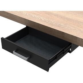 UNITEDPOWER Under Desk Drawer Storage, Pull-Out Office Hidden Counter Drawer, Metal Sliding Organizer Mount Below Table, Optional Bracket Height, Black in Kuwait