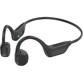 Bone Conduction Headphones,IPX5 Waterproof Open Ear Wireless Bluetooth Headphones,10Hr Playtime,Sports Earphones with Mic for Mountaineering,Running,Cycling,Hiking,Black
