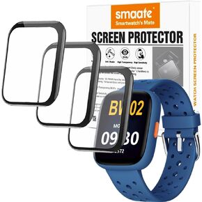 حماة الشاشة ثلاثية الأبعاد متوافقة مع BW02 Biggerfive 1.8 "Watch Smart ، 3 قطع ، تغطية كاملة ، مضادة