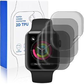 4 Pack Compatible for Apple Watch Series 10 Screen Protector 46mm Privacy, Ultra-thin Soft TPU Film [No-glass] with Self-healing & Anti-peeping for iWatch Series 10 46mm Protective Film