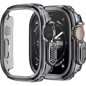 Suitisbest 2 Pack Hard Case Compatible with Apple Watch Case Ultra 2/Ultra 49mm, Military Shockproof Protective Case Scratch Protection Rugged Bumper for iWatch Ultra 2/Ultra 49mm in Kuwait